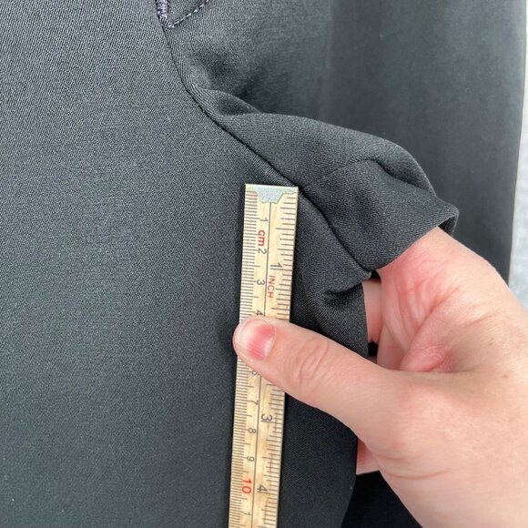 Roffe Women Jett Pant Size 14 Long Black Stretch Knit Vintage Wool Blend Stirrup - Picture 12 of 14